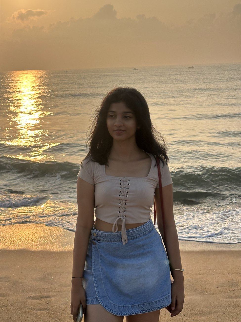 Golden hour beach editorial